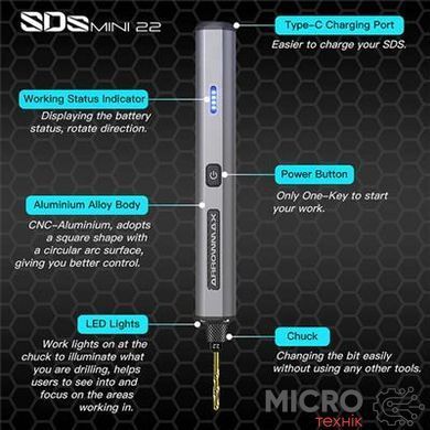 Микродриль SDS Mini22 аккумуляторная с набором сверл 3051129 фото