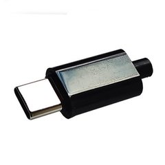 Вилка USB Type-C 4pin у корпусі на кабель чорн. CN-18-07 3049044 фото