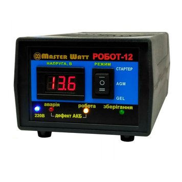 Зарядне облаштування Master Watt ЗВУ РОБОТ-12 [автомат, десульфатація, вольтметр] 3035728 фото