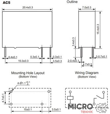 Реле AC5-S-DC24V 5A 1A coil 24VDC 3034811 фото