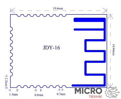 Модуль Bluetooth JDY-16 4.2 BLE аналог CC2541 3036252 фото