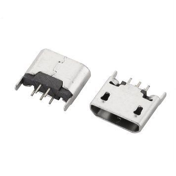 Гнездо Micro USB B 5pin вертикальный без юбки. 3037807 фото