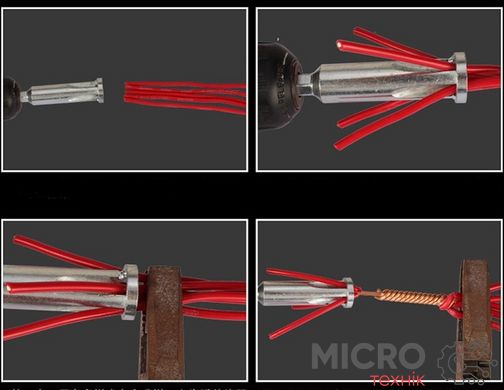 Насадка на дриль закручування дротів, 3 дроти по 4,0 кв.мм 3035794 фото