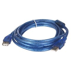 Кабель USB2.0 AM/AF, підовжувач 2.5м синій з фільтром 3035327 фото