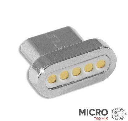 Кабель магнитный USB2.0 AM/B micro-USB 1м серебр. Текстильн. оплетка 3031964 фото