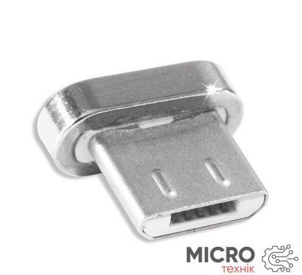 Кабель магнитный USB2.0 AM/B micro-USB 1м серебр. Текстильн. оплетка 3031964 фото