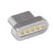 Кабель магнитный USB2.0 AM/B micro-USB 1м серебр. Текстильн. оплетка 3031964 фото 2