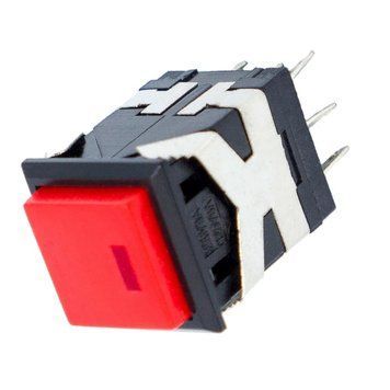 Кнопка KD2-21BRR красная с фиксацией ON-ON с индикатором 3042223 фото