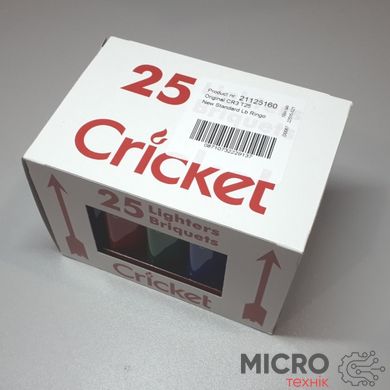 Зажигалка газовая кремневая Cricket Original CR3 пластиковая, ассорти. 3045732 фото