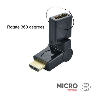 Переходник HDMI-HDMI поворотный 360° (папа-мама) 3038973 фото