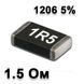 Резистор SMD 1.5R 1206 5% 3002174 фото 1