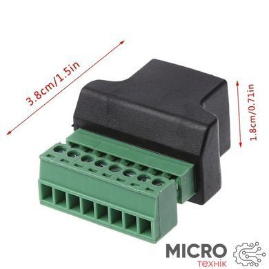 Гніздо 8p8c [RJ45] з роз'ємним клемником 3038446 фото