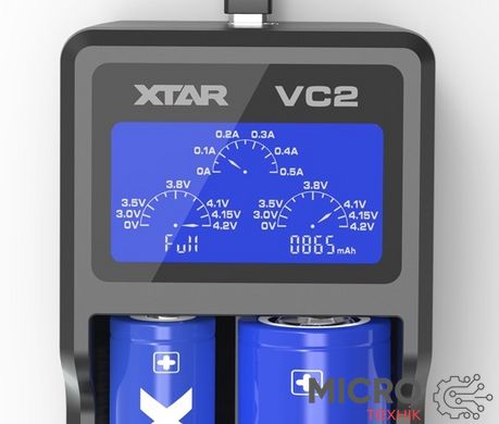 Зарядное устройство для Li-Ion аккумуляторов XTAR VC2, на 2 аккумулятора. 3035807 фото