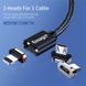 Кабель магнітний USB2.0 AM/Type-C 1м чорна текстильн. обплетення 3040466 фото 12