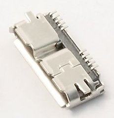 Гніздо USB-30-03-FS-90 3.0 micro SMD на плату кутової 3015378 фото