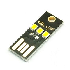Фонарик USB 3 LED белый холодный черная плата 3039926 фото