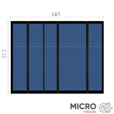 Сонячна батарея AK136165, 135*165мм, 3W, 6V, 550mA, полі 3036098 фото