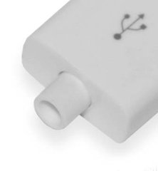 Вкладиш під роз'єм White в корпусі USB-Micro на кабель біла вилка 3036033 фото