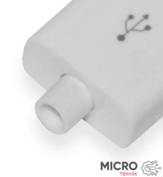 Вкладиш під роз'єм White в корпусі USB-Micro на кабель біла вилка 3036033 фото