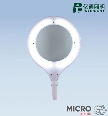 Лампа-лупа настільна Intbright 9101LED-BC-127-5D БІЛА 3048203 фото