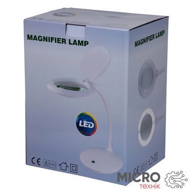 Лампа-лупа настільна Intbright 9101LED-BC-127-5D БІЛА 3048203 фото