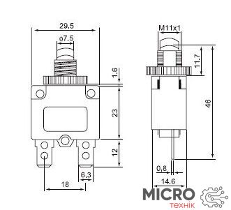 Защитный выключатель ST-1/LX-01-10A 10A/250V 3025258 фото