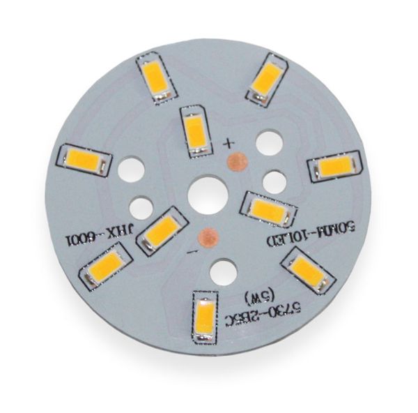 Монтажна пластина у зборі LED лампа 5w, 10шт 5730, тепле світло 3027633 фото