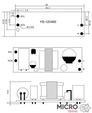 Блок живлення 9V 350mA 3W YS-U3S9L 3035050 фото
