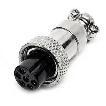Роз'єм GX12 M12 6pin F на кабель 3049485 фото