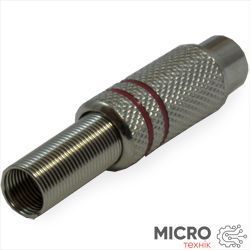 Гнездо на кабель RCA тюльпан металл Серебро Красный 3018848 фото