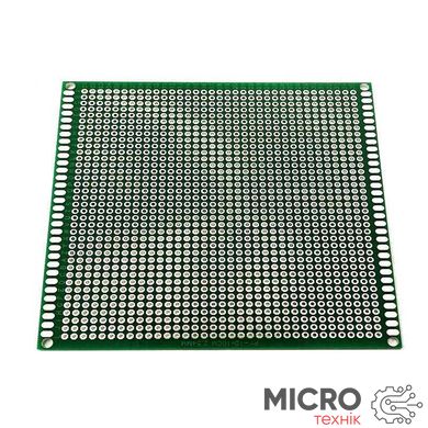 Плата двухсторонняя макетная 10cmx10cmx1,6mm шаг 2,54 маска металлиз. 3037356 фото