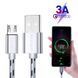Кабель USB 2.0 AM/BM microUSB 1м 2.4А в оплетке серый 3040455 фото 3