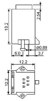 Гнездо TJ8-6p4c монтажное 3000776 фото
