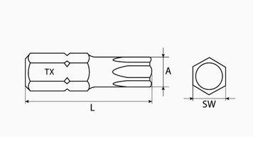 Битая звездочка TORX T9 длина 25мм 3024911 фото