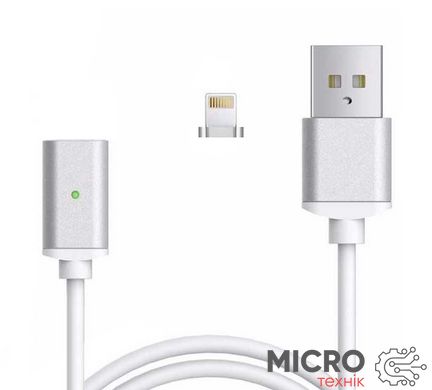 Кабель магнітний USB Apple Lightning 1м білий 3031970 фото