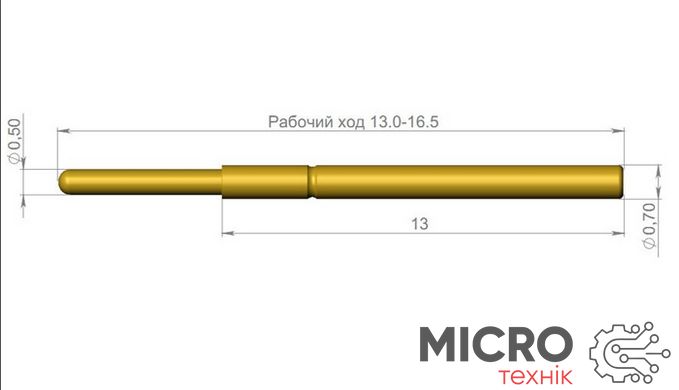 Подпружиненный контакт Pogo Pin PA50-J1 3031399 фото