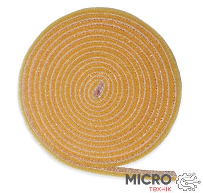 Лента-липучка двухсторонняя Velcro [10мм х1м] ЖЕЛТЫЙ полимер 3026348 фото