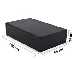 Корпус алюмінієвий 100 * 64 * 24MM aluminum case BLACK 3022418 фото