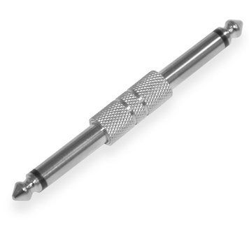 Переходник HH1113, 6.35mm to 6.35mm, металл, mono 3025777 фото