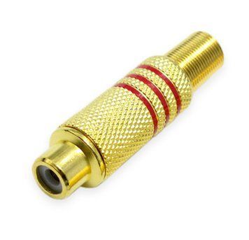 Гніздо на кабель RCA HM-150 Gold-Red 3033281 фото