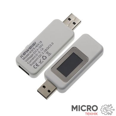 USB вольт-ампер-ваттметр MX18 белый 3049223 фото