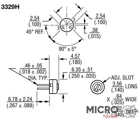 Резистор подстроечный 3329H-1-10K 3022654 фото