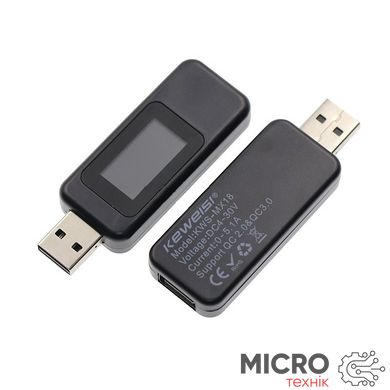 USB вольт-ампер-ватметр MX18 чорний 3049224 фото