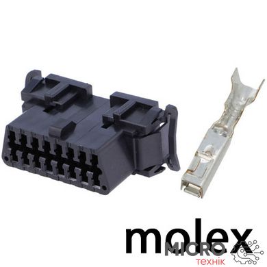 Разъем OBD II MX-51115-1601 MOLEX 6641 фото