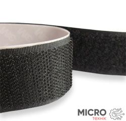 Лента-липучка Velcro с клеевым слоем 3m [25мм х1м, пара] ЧЕРНАЯ 3021949 фото