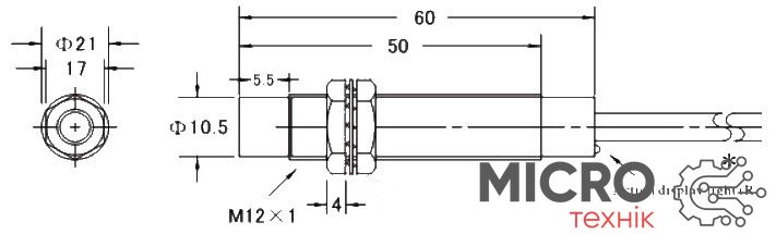 Датчик приближения LJ12A3-4-Z/AX 12mm NPN NС Индуктивный 3035232 фото