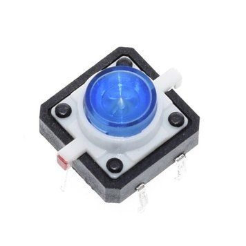 Кнопка тактовая TACT 12x12-7.3 Blue LED 3041317 фото