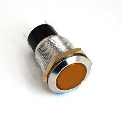 Индикатор антивандальный LAS1-19-D, 12v AC/DC YELLOW (Удлиненный) 3017133 фото