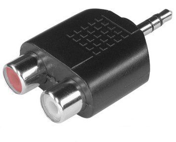 Переходник HH1042, 3.5mm to 2 RCA plastic, golden plated 3025782 фото