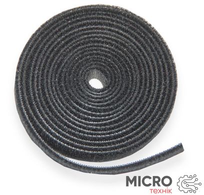 Лента-липучка двухсторонняя Velcro [10мм х1м] ЧЕРНЫЙ полимер 3023730 фото